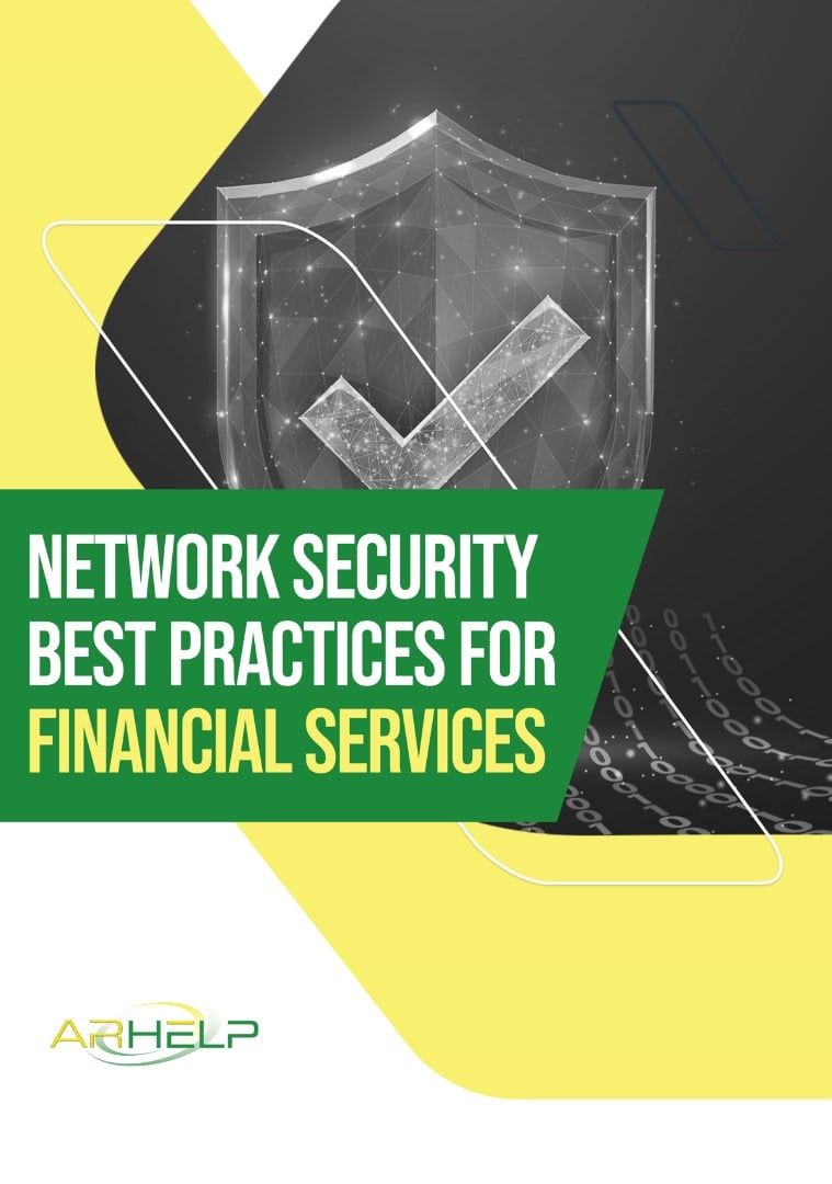 Cover of ARHELP white paper on network security best practices for financial services.