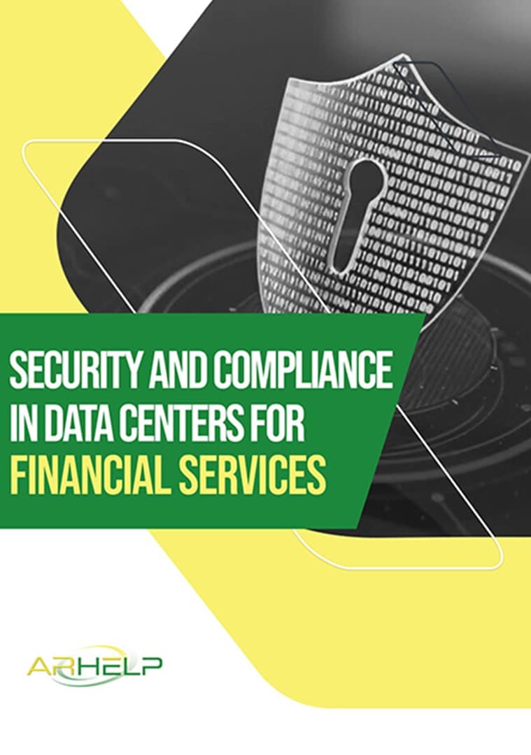 Cover of ARHELP white paper on security and compliance in financial services data centers.